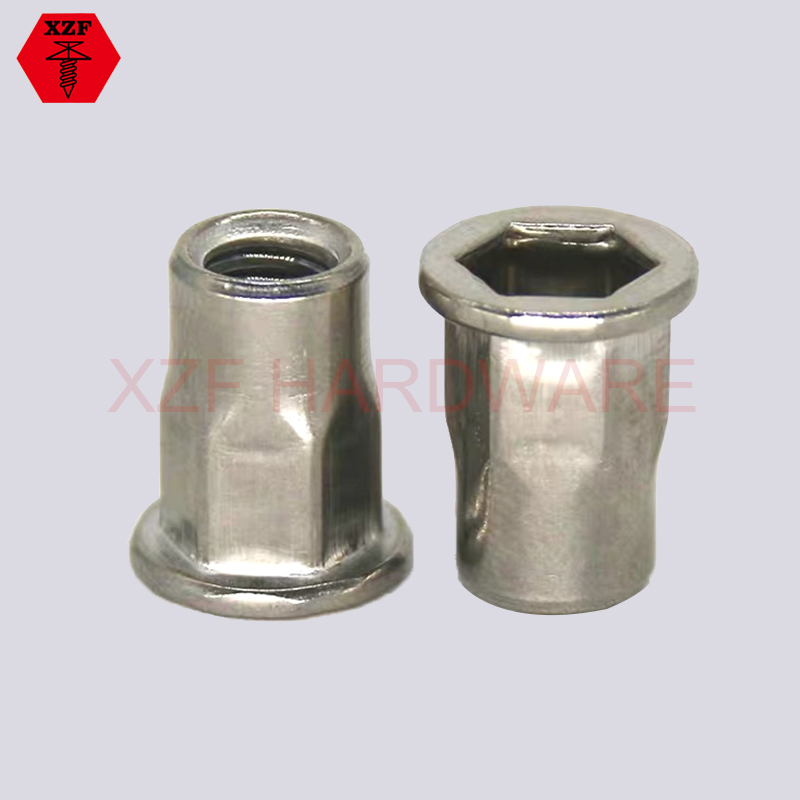 Flat Head Hex Riveted Nuts